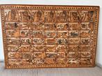 Oud Balinees Astrilogische kalender op doek, Antiek en Kunst, Ophalen