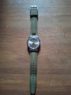 Swatch horloge met stoffen band, Kunststof, Gebruikt, Polshorloge, Ophalen of Verzenden