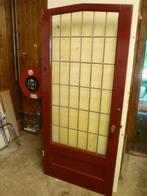 deur glas-in-lood antiek, Doe-het-zelf en Verbouw, Deuren en Horren, Ophalen, Gebruikt, 80 tot 100 cm, Binnendeur