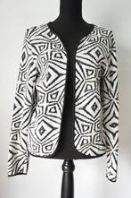 ONLY Prachtig Zwart/Wit Vest/Blazer Abstract Patroon 40 M-L, Maat 38/40 (M), Only, Wit, Ophalen of Verzenden
