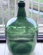 Glazen fles groen vaas groot XL tafeldecoratie versiering, Minder dan 50 cm, Groen, Glas, Zo goed als nieuw