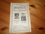 Bagatelle - marcel verhoest - auguste jadot, Muziek en Instrumenten, Bladmuziek, Gebruikt, Accordeon, Ophalen of Verzenden, Artiest of Componist