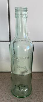 Bacardi halve liter fles 1862 groen/blauw, Ophalen of Verzenden, Zo goed als nieuw, Overige typen