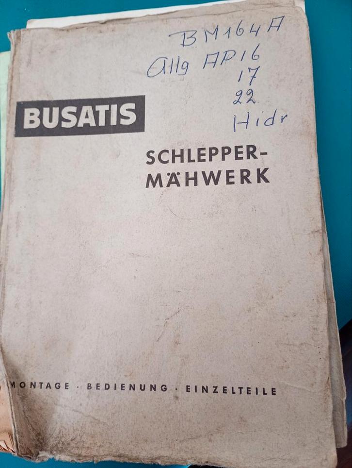 Busatis Schlepper-Mähwerk Instructieboekje prijs n o.t k, Boeken, Catalogussen en Folders, Ophalen of Verzenden