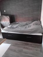 IKEA bed 160x200 cm zwart, Ophalen, Overige materialen, Gebruikt, Zwart