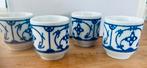4 Eierdopjes Blau Saks Jäger keramiek, Huis en Inrichting, Keuken | Servies, Keramiek, Overige typen, Nieuw, Ophalen of Verzenden