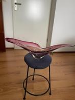 Unieke vintage Murano stijl glazen schaal – paars/roze, Ophalen of Verzenden