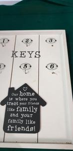 sleutel bord voor 6 sleutels home, Ophalen of Verzenden, 'T Olde Gre-j, Info@toldegrej.nl, Endepoelstraat 20f Didam