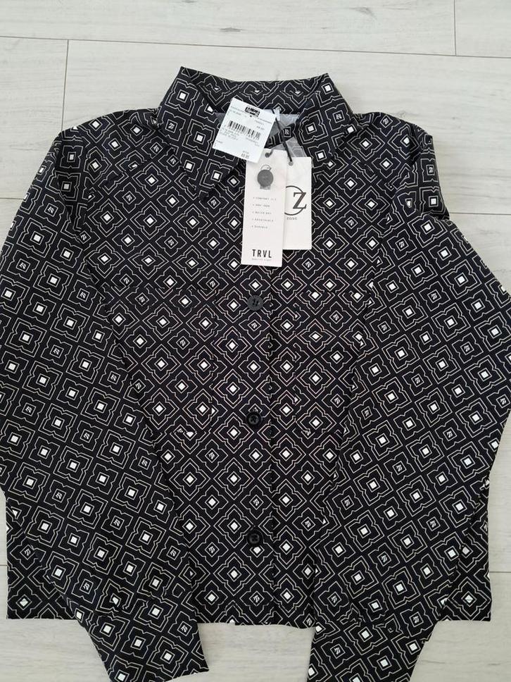ZOSO Travelstof stof blouse model Iris 245 Nieuw Maat s, Kleding | Dames, Blouses en Tunieken, Nieuw, Maat 36 (S), Zwart, Ophalen of Verzenden