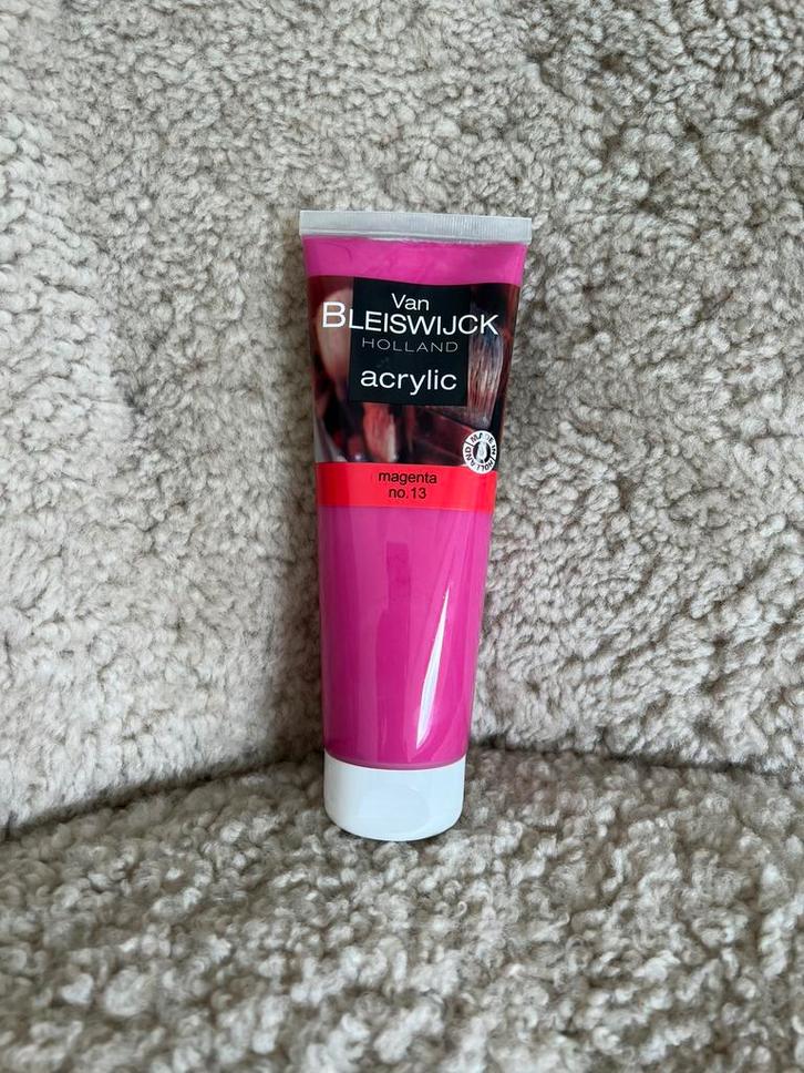 Van Bleijswijck acrylverf Magenta no. 13. Cadeautip!, Hobby en Vrije tijd, Schilderen, Nieuw, Acrylverf, Verzenden