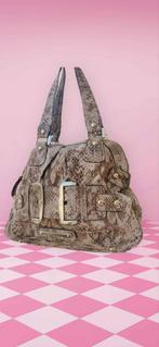 Mooie Guess Handtas met Slangenprint, Ophalen of Verzenden, Gebruikt, Bruin, Handtas