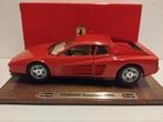 Ferrari Testarossa rood 1984 Luxe voetplaat Bburago 1:18 KRD, Hobby en Vrije tijd, Modelauto's | 1:18, Ophalen of Verzenden, Zo goed als nieuw