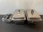 Chafing dish 2 stuks met 4 RVS bakken, Huis en Inrichting, Ophalen, Zo goed als nieuw