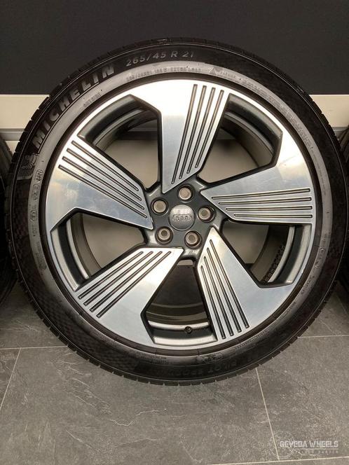 21” originele Audi Etron velgen + Michelin banden 5x112 4KE, Auto-onderdelen, Banden en Velgen, Banden en Velgen, Zomerbanden