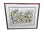 Theo Wolvecamp gouache abstracte compositie (1925-1992), Ophalen of Verzenden