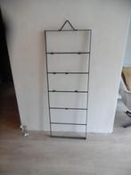 Zwart metalen wandrek met foto hangers, Ophalen, Zo goed als nieuw