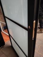 88x201,5cm binnendeur opdek R staallook zwart mat glas SL22, Ophalen, 80 tot 100 cm, 215 cm of meer, Glas