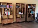 Zo goed als nieuw! Mooie boekenkast van teakhout (3 stuks), Huis en Inrichting, Ophalen, 100 tot 150 cm, Teakhout, Zo goed als nieuw