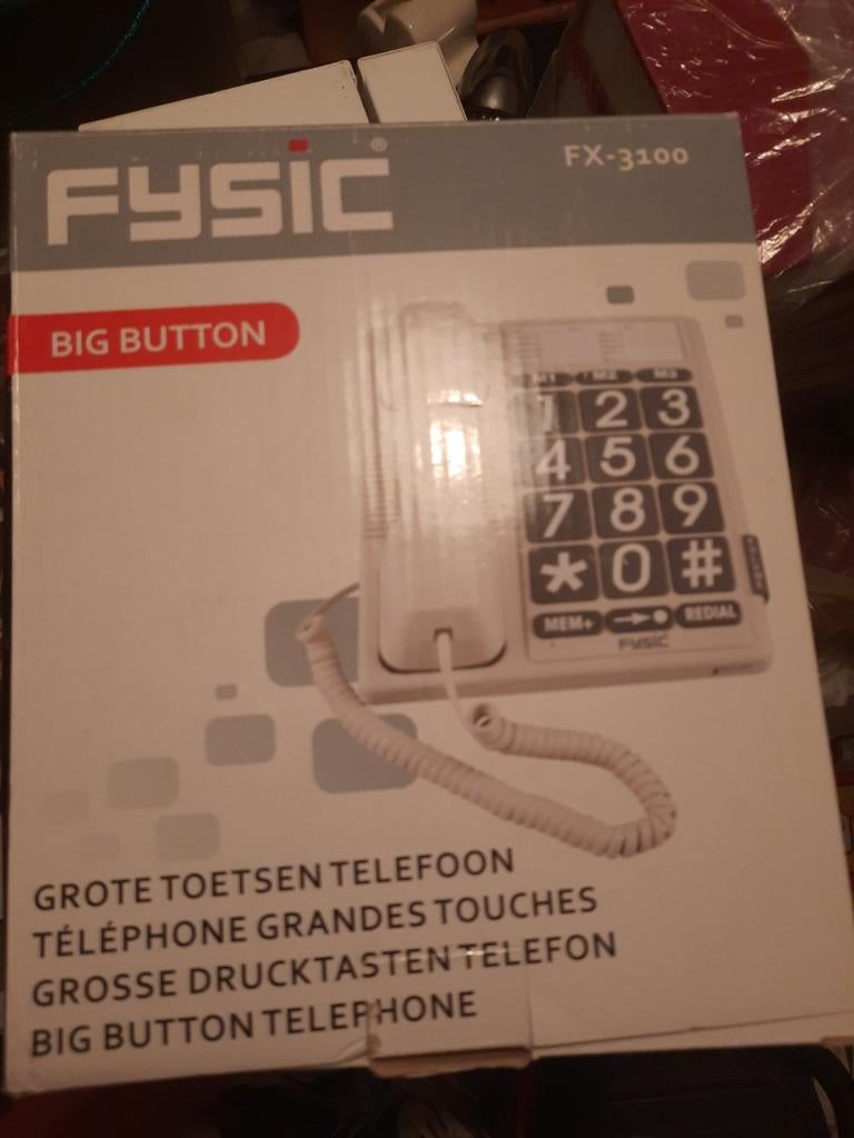 Fysic FX-3100 Telefoon met Grote Cijfers, Ophalen, Zo goed als nieuw