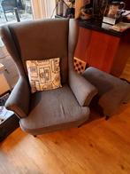 Fauteuil Ikea + voetenbankje, Huis en Inrichting, Ophalen, Gebruikt, 75 tot 100 cm, Stof