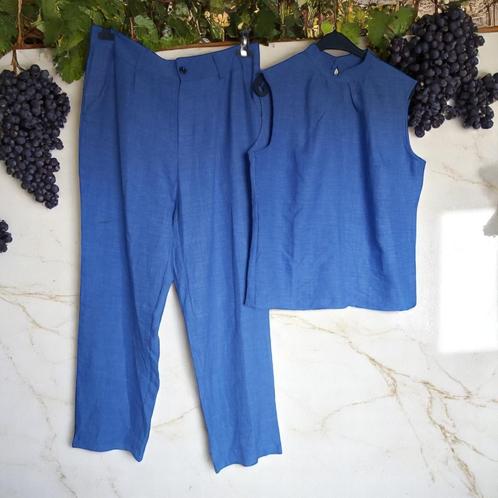 2 delig broekpak blauw XXL, Kleding | Dames, Grote Maten, Nieuw, Overige typen, Blauw, Ophalen of Verzenden
