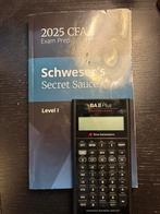CFA Level 1 - rekenmachine en Secret Sauce boek van Schweser, Ophalen, Gebruikt