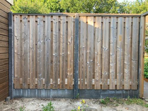 Schutting incl. poortdeur, Tuin en Terras, Schuttingen, Gebruikt, Hout, 1 tot 2 meter, 3 tot 6 meter, Ophalen