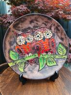 Kleurrijk wandbord Ruscha West Germany met uilen, Antiek en Kunst, Ophalen of Verzenden