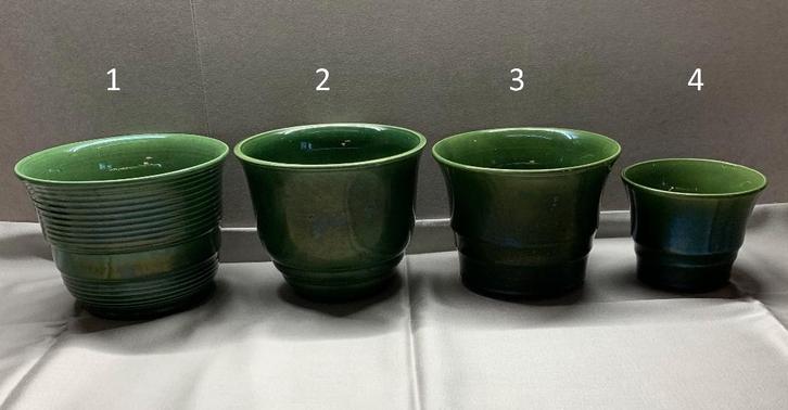 bloempotten plantenpot, prachtig, vintage groen o.a Adco pot, Huis en Inrichting, Woonaccessoires | Overige, Gebruikt, Ophalen of Verzenden