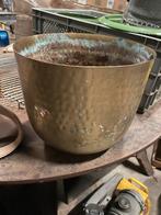 Metalen Bloempot - Vintage Look, Ophalen, Gebruikt, Minder dan 60 cm, Rond