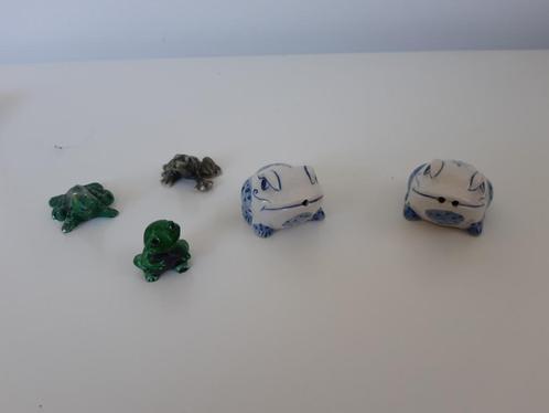 A438 Verschillende stenen beeldjes padden peper zoutstel, Verzamelen, Beelden en Beeldjes, Gebruikt, Dier, Ophalen of Verzenden