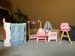 Superleuke meubelset en accessoires voor echte poppenmoeder, Ophalen, Zo goed als nieuw, Babypop