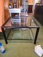 Pierre Vandell Paris | Memphis style salontafel | Zwart, Huis en Inrichting, Gebruikt, 50 tot 100 cm, Vierkant, Glas