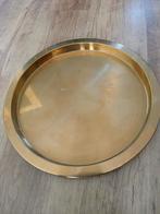 Gouden Decoratieschaal rond, Ophalen, Gebruikt, Ovaal, Metaal