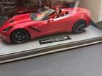 BBR Models rood – Corvette Stingray Convertible Crystal red, Hobby en Vrije tijd, Modelauto's | 1:18, Ophalen of Verzenden, Zo goed als nieuw