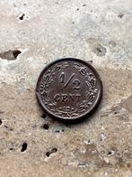 1/2 cent 1901 Wilhelmina, mooie kwaliteit, Ophalen of Verzenden, Koningin Wilhelmina, Losse munt
