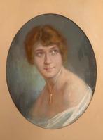 Oud schilderij met vrouw, Antiek en Kunst, Kunst | Schilderijen | Klassiek, Ophalen