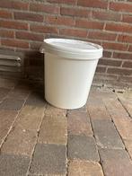 Witte Kunststof Emmer met Deksel gebruik 30 liter, Huis en Inrichting, Emmers, Ophalen of Verzenden, Gebruikt, Kunststof, Met deksel