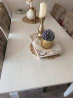 Mooie grote witte eettafel 180/90 met leuke poten, Huis en Inrichting, Tafels | Eettafels, 50 tot 100 cm, 150 tot 200 cm, Teakhout
