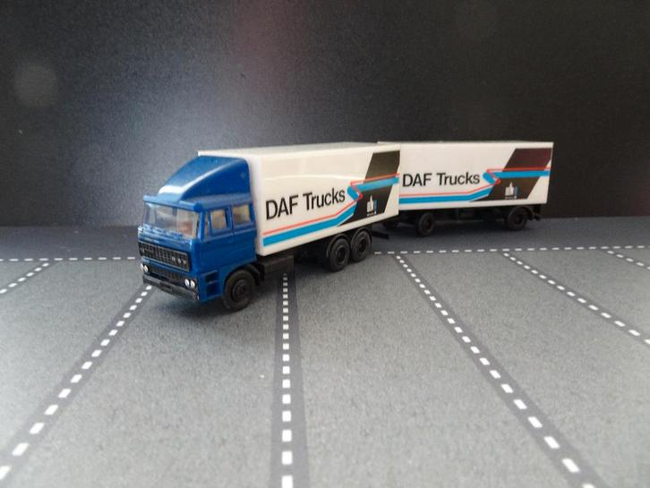 211 herpa daf 3300 daf service demo combi 1:87 truck trein, Hobby en Vrije tijd, Modelauto's | 1:87, Zo goed als nieuw, Bus of Vrachtwagen