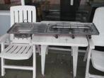 te koop 3 pits inbouw gasstel en spoelbak r.v.s., Caravans en Kamperen, Ophalen, Gebruikt
