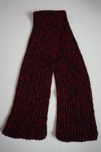 NIEUW Sjaal donkerrood zwart gebreid warm rood rode handmade, Handgemaakt, Ophalen of Verzenden, Nieuw, Sjaal