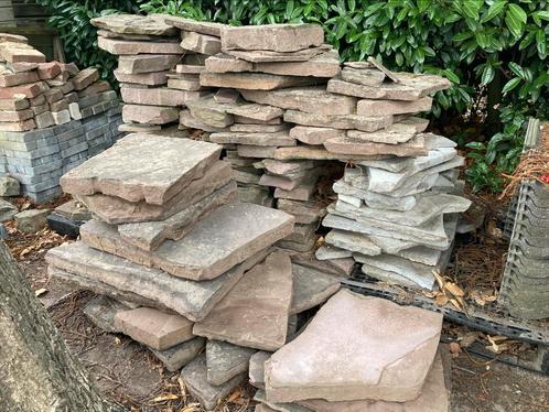 Stepstones - stapstenen - flagstones, Tuin en Terras, Tegels en Klinkers, Gebruikt, Terrastegels, Natuursteen, 10 m² of meer, Ophalen