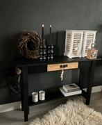 Sidetable Black & Wood & Tuigleer Tafel, Huis en Inrichting, Ophalen of Verzenden, Zo goed als nieuw