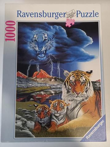 * Puzzel Ravensburger Spirit of the Tiger 1000 st * beschikbaar voor biedingen
