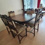 Antieke eettafel, Huis en Inrichting, Ophalen, Gebruikt, 4 tot 6 stoelen