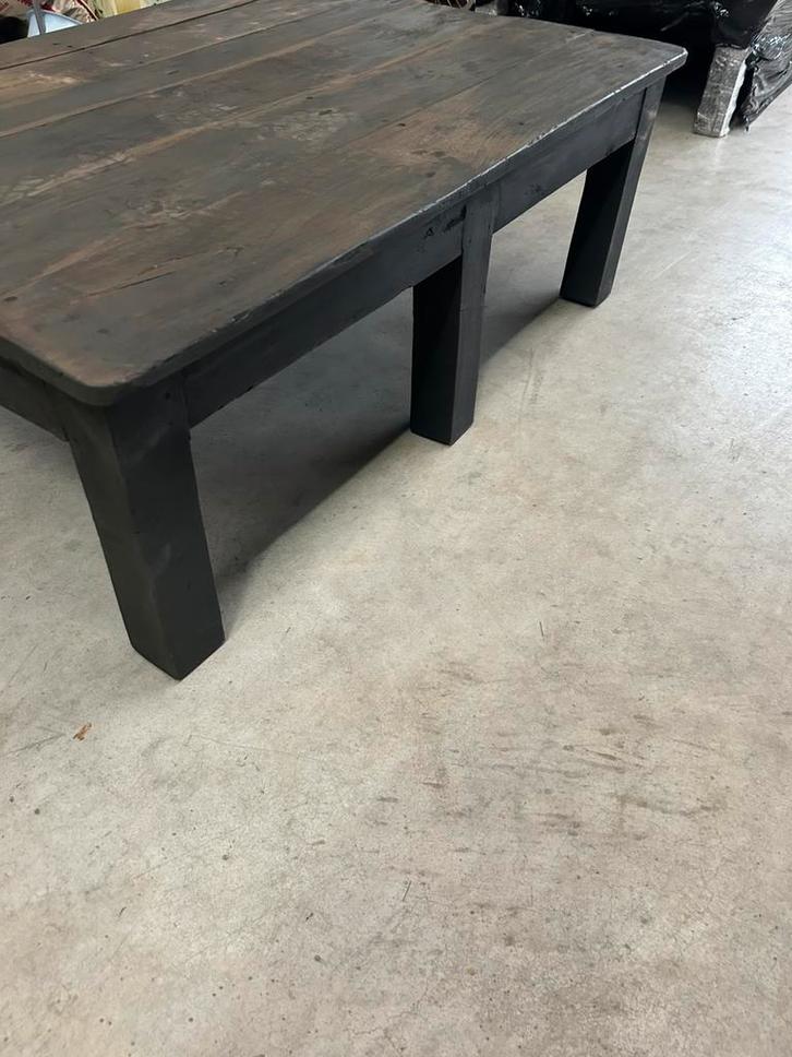 Rustieke Landelijke Houten salontafel, Huis en Inrichting, Tafels | Salontafels, Gebruikt, Minder dan 50 cm, 100 tot 150 cm, Rechthoekig