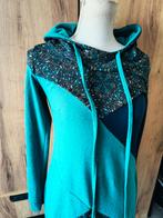 Mooie Hoody jurk Tantilly blauw tinten maat S, Kleding | Dames, Jurken, Maat 38/40 (M), Zo goed als nieuw, Onder de knie, Verzenden