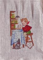 Borduurwerk, zijde, Hummel, lezen, vintage, Ophalen