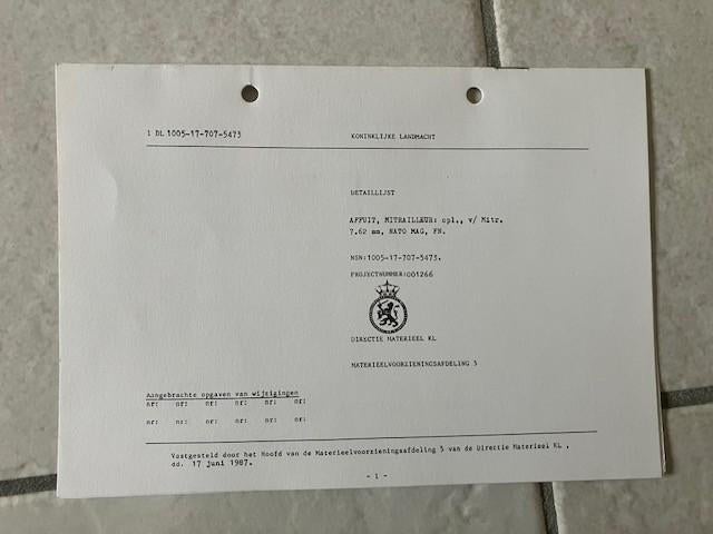 DL Uzi, YPR Uitrusting, Fal, Mag Coax, seinptl, affuit MAG, Verzamelen, Militaria | Algemeen, Landmacht, Boek of Tijdschrift, Nederland